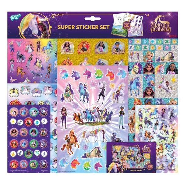 Grafix Totum Unicorn Academy Super Sticker Set - 8 Bögen (8 Sticker) (66570770)