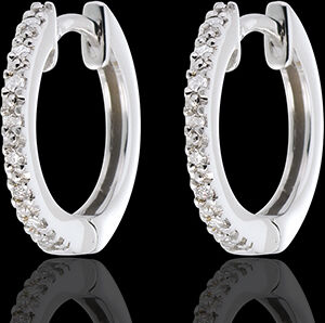 Edenly Creolen in Weissgold - 16 Diamanten