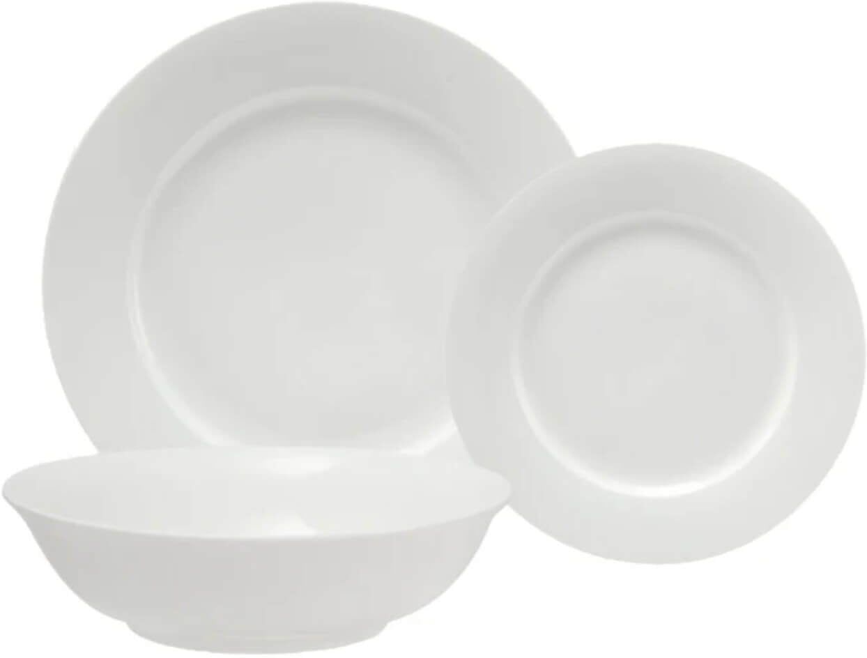 Maxwell & Williams White Basics European Rim Dinner Set - 12 Piece