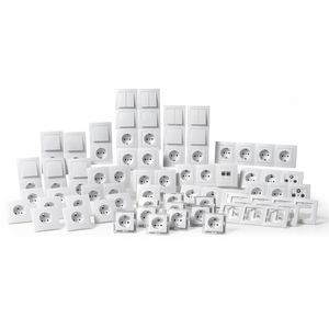 McPower Steckdosen-Schalter-Set Flair, Megaset, weiß, 100-teilig