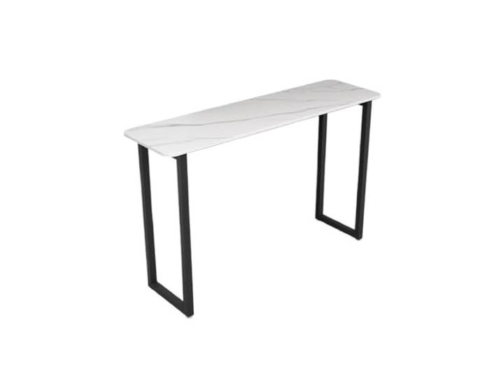 wD7rE5bm6z Bartisch Heller Luxus-Rock-Slab-Bar-Tisch-moderner Langer Pub-Höhentisch mit stabilem Metallrahmen(Mittel)