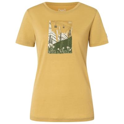 super.natural - Women's Summer Gondola Tee - Merinoshirt Gr S sahara / various