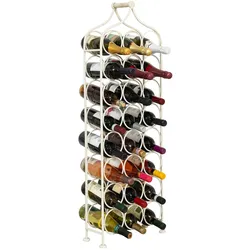 BISCOTTINI INTERNATIONAL ART TRADING Biscottini Weinflaschenhalter - Weinflaschenhalter aus Metall - Weindisplay für 24 Flaschen - Flaschenhalter aus Schmiedeeisen 106x36 cm