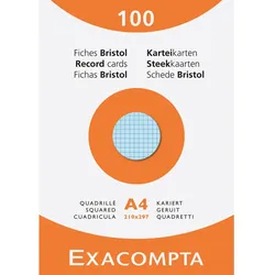 Exacompta Karteikarten A4 kariert sort 100St