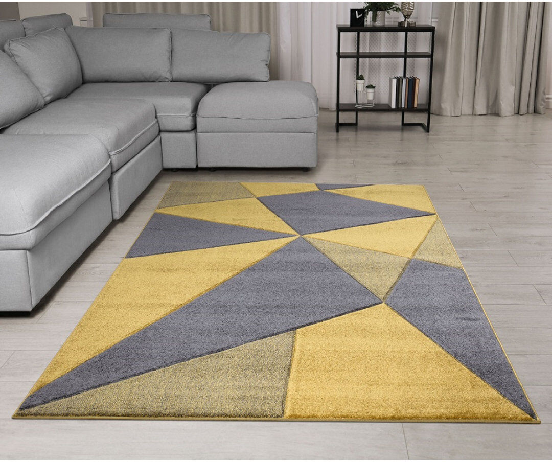 Mikado Living Kaydence Geometric Berber Area Rug Rectangle 120 x 170cm