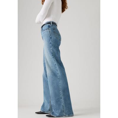 Schlagjeans LEVI'S "Levi's 728 High-Rise Wide-Leg Jeans", Damen, Gr. 27, Länge 30, blau (sweet success), Denim/Jeans, Obermaterial: 98% Baumwolle, 2% Elasthan, normal lang, Jeans, weite Beinform