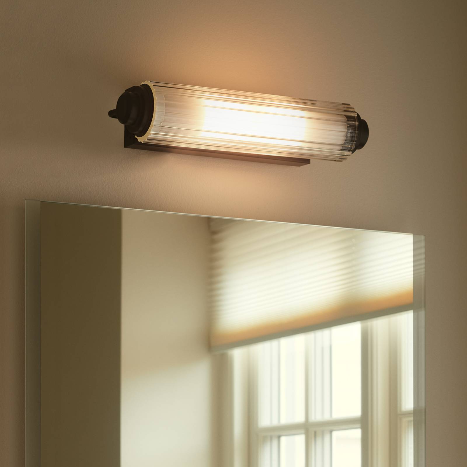 Nordlux Wall Light Nimal Double, dimmable, Black, Bathroom, Plastic, Wall Light