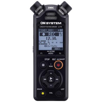 OM System LS-P5 Mobiler Audio-Recorder Schwarz