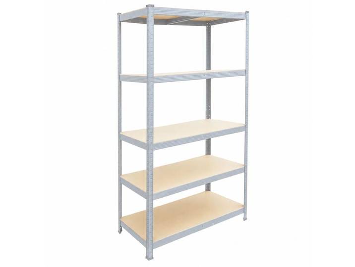 Relaxdays Rayonnage gris 5 niveaux