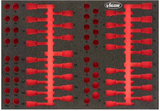 VIGOR Insert en mousse souple, vide V4752 (V4752)