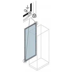 ABB IS2-EP1412K Rückwand Stahlblech 1400X1200mm, Lackierung: grau, RAL 7035