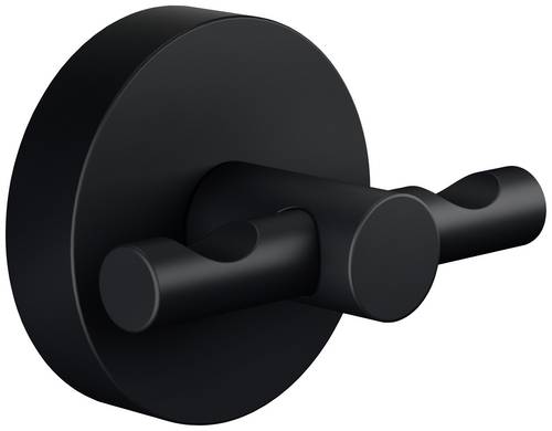 Tesa Mantelhaken 40564-00000-00 MOON BLACK Anzahl der Haken: 2 (B x H x T) 50 x 53 x 65mm Metall Schwarz (matt) 1St.