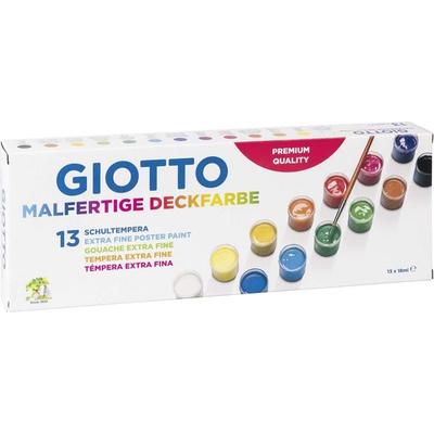 giotto Tempera Schulmal Farben 13 x malfertige Deckfarben je 18ml