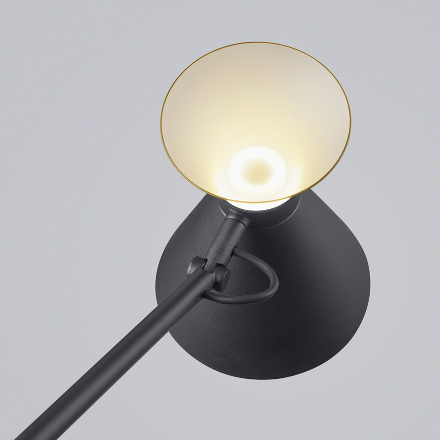 Helestra LED-Leseleuchte LUK mattschwarz-mattgold 27/2615.28 4022671120920
