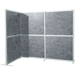 Akustik Trennwand / Stellwand FLEXMIUT MODUL L 167x192 PET grau hjh OFFICE