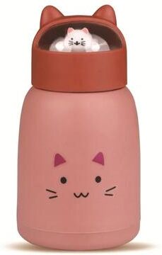 Uplifted Finds INS Cartoon Animal Water Bottle And High Performance Three Dimensional Cute Big Belly Portable Cup pink