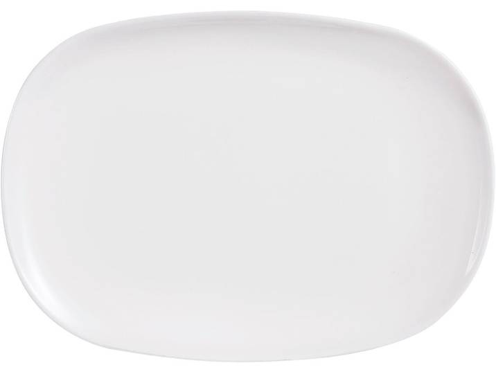 Steakteller LUMINARC Essteller Italien Party , weiß, B:24,5cm L:34cm, Glas, Speiseteller, Steakteller, Teller Set für 6 Personen, weiß, extra resistent, Opalglas