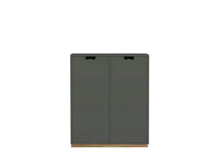 Asplund Snö E Schrank Green khaki, eichensockel, verdeckte türen, 30 cm