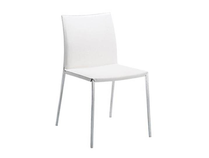 ZANOTTA chaise LIA 2087 (Peau de vache Cat. 95 - Structure en aluminium poli)
