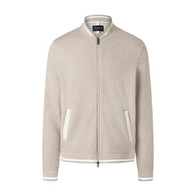 Sweatjacke MAERZ MUENCHEN "Maerz Muenchen 636801 Sweatjacke Herren Bekleidung", Herren, Gr. 52, beige, 93% Baumwolle, 7% Elasthan, Sweatjacken Sweatjacke