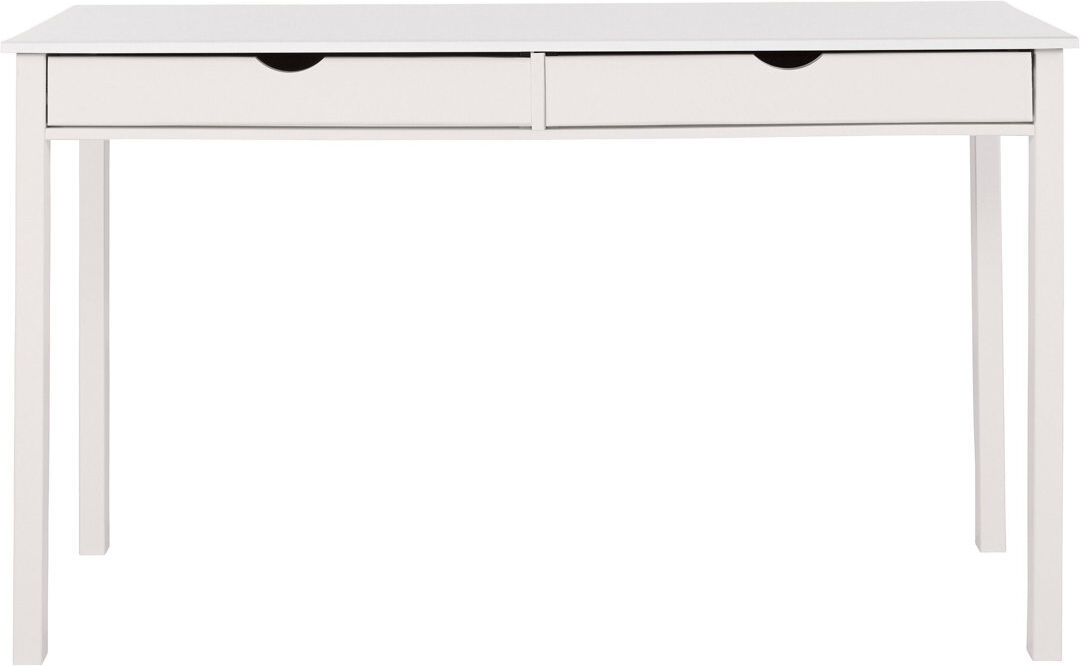 Norden Home Waddell Solid Wood Solid Wood Writing Desk White/White 80cm H x 140cm W x 60cm D