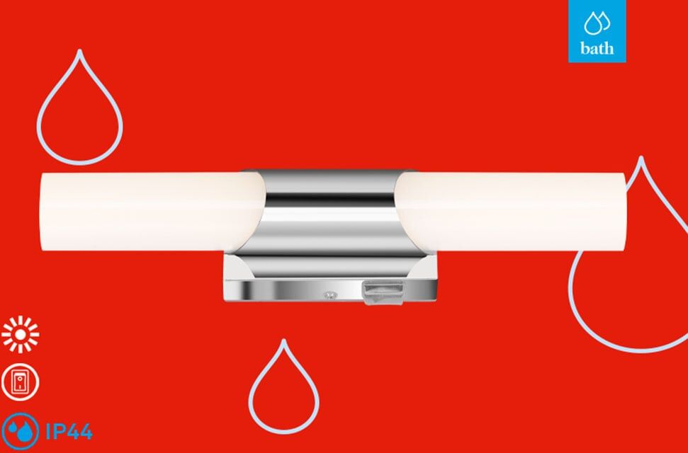 BRILONER LEUCHTEN LED Spiegelleuchte "KLAK", weiß, neutral, Leuchten, LED Spiegelleuchte
