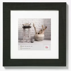 walther + design Home Holz Bilderrahmen 20x20 cm SCHWARZ