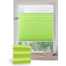 Plissee ohne Bohren nach Maß, Limette 156160, 30 x 80 cm, Plissee individuell maßangefertigt