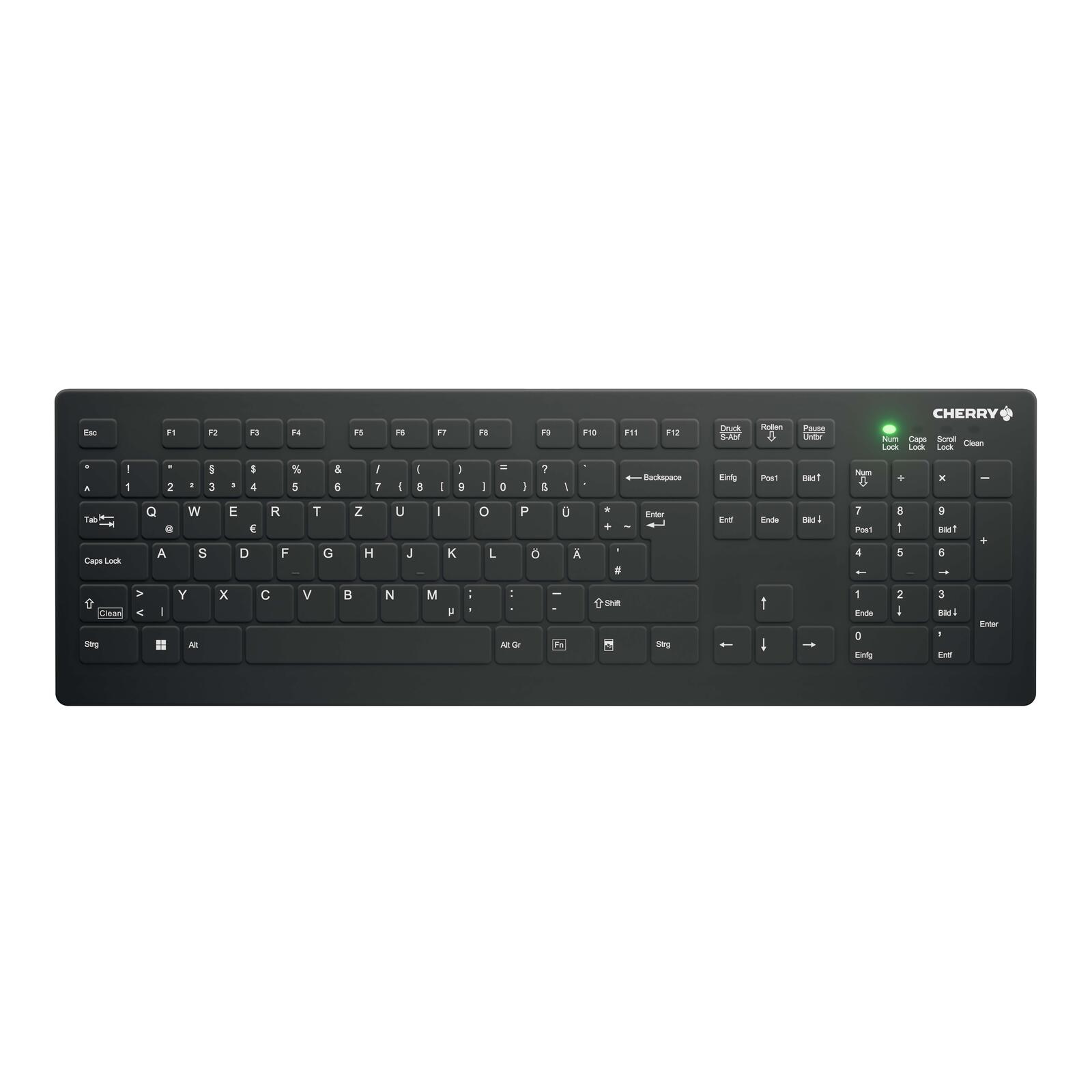 Cherry Hygiene-Tastatur kabellos AK-C8112 schwarz AK-C8112-FU1-B/DE