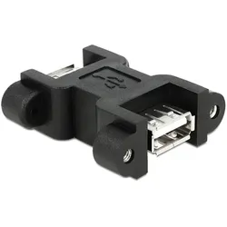 Delock Adapter USB 2.0 Typ A Buchse > USB Typ A Buchse mit Schraubanschluss