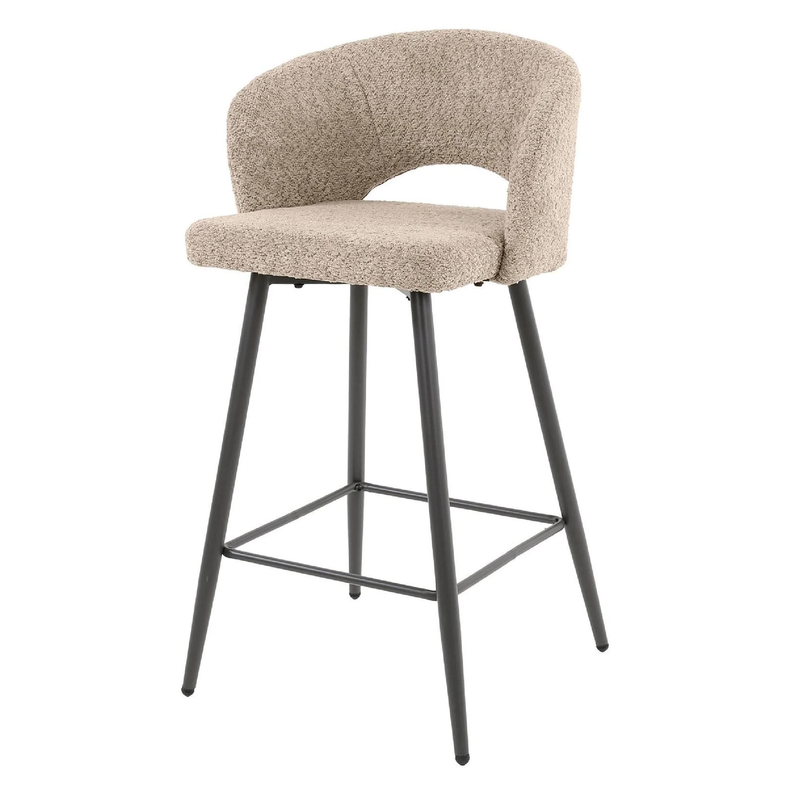 Set van 2 Nest of Nora Vona barstoelen - Bouclé - Zand