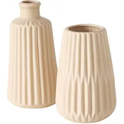 Boltze Vase Esko 2er-Set, Beige