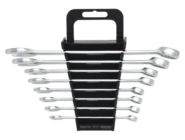 KS TOOLS CLASSIC Ringmaulschlüssel-Satz\, abgewinkelt\, 8-tlg. 8-19mm (517.0048)