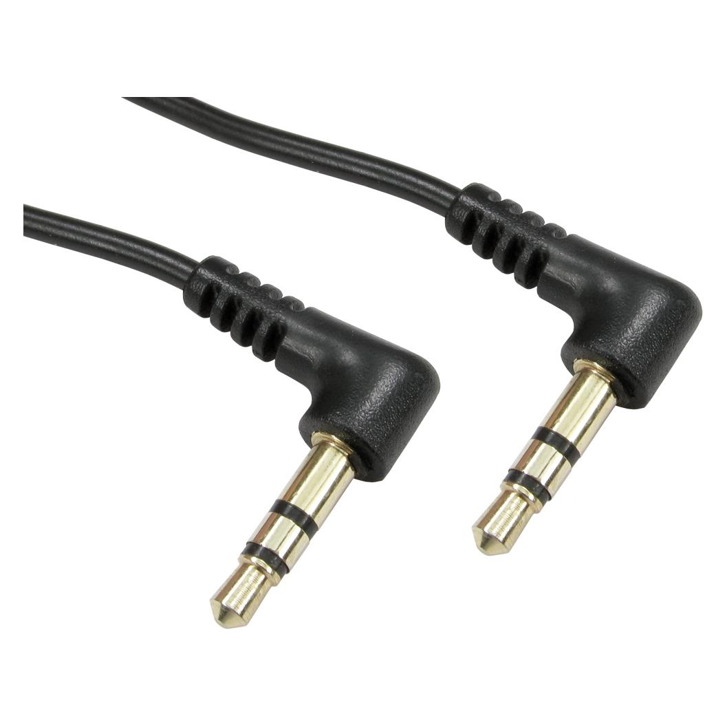 Cables Direct CDL 1m R/A 3.5mm Stereo - Black (1 m) (2TSRR-01)