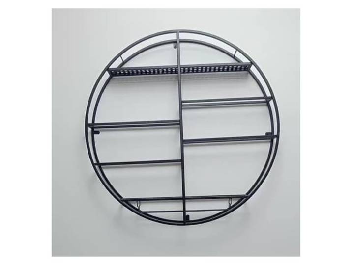Failjierue Rundes Weinregal zur Wandmontage mit Stielglashalter Durchbrochenes Weinflaschenregal oder Kelchhalter aus Eisen für Bar, Küche, Esszimmer(Black,70cm)