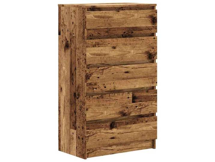 NOUVEAU Cabinet latéral industriel - Commode - vieux bois - 60x36x103cm bois d'ingénierie - Anti l'humidité - pour salon 49906