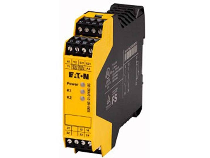 Eaton 118703 veiligheidsrelais voor tweehandsbediening, 24 VDC/AC, 2-kanaals en 2 vrijgave paden