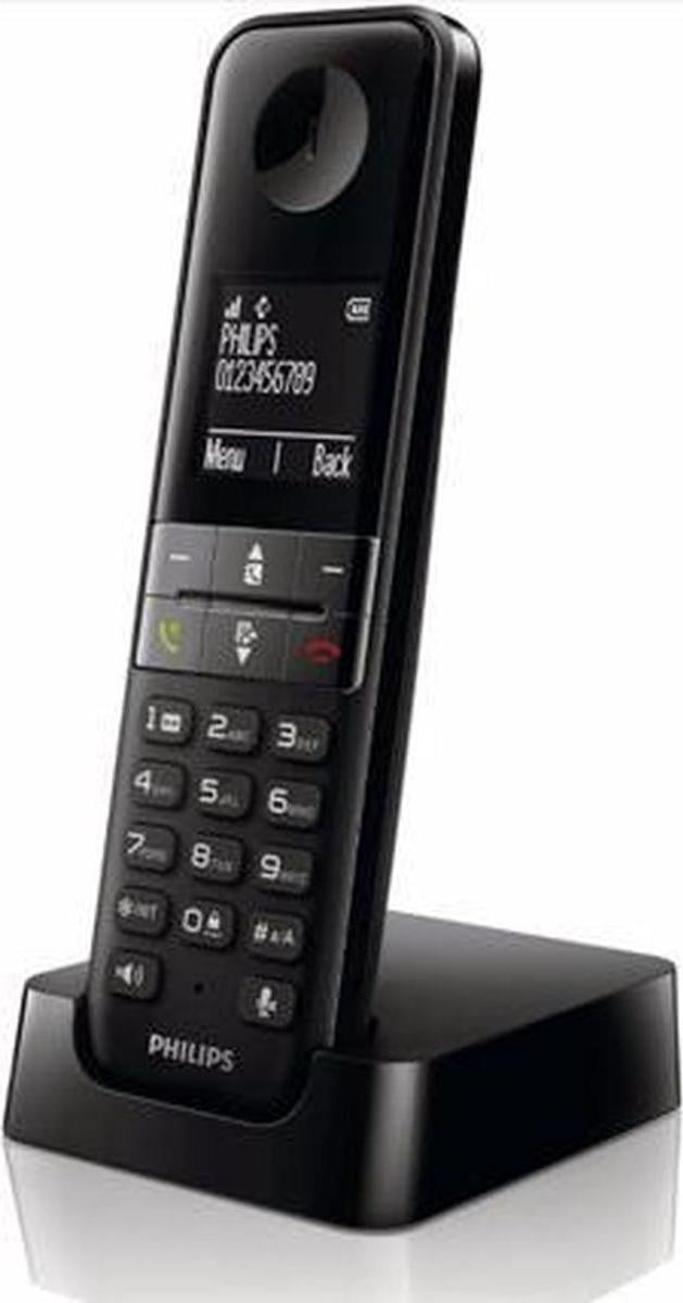 Philips Draadloze Telefoon D4751B/01 met Antwoordapparaat en 4,6 cm Display - Zwart