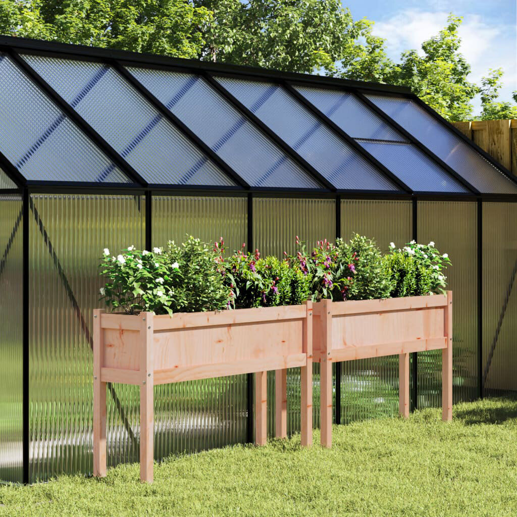 vidaXL Wood Planter Box Brown 70cm H X 31cm D