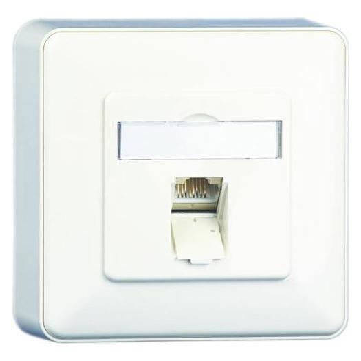 Metz Connect E-DAT C6 8(8) AP - Wanddose - RJ-45 - Pure White (1307370002-I)