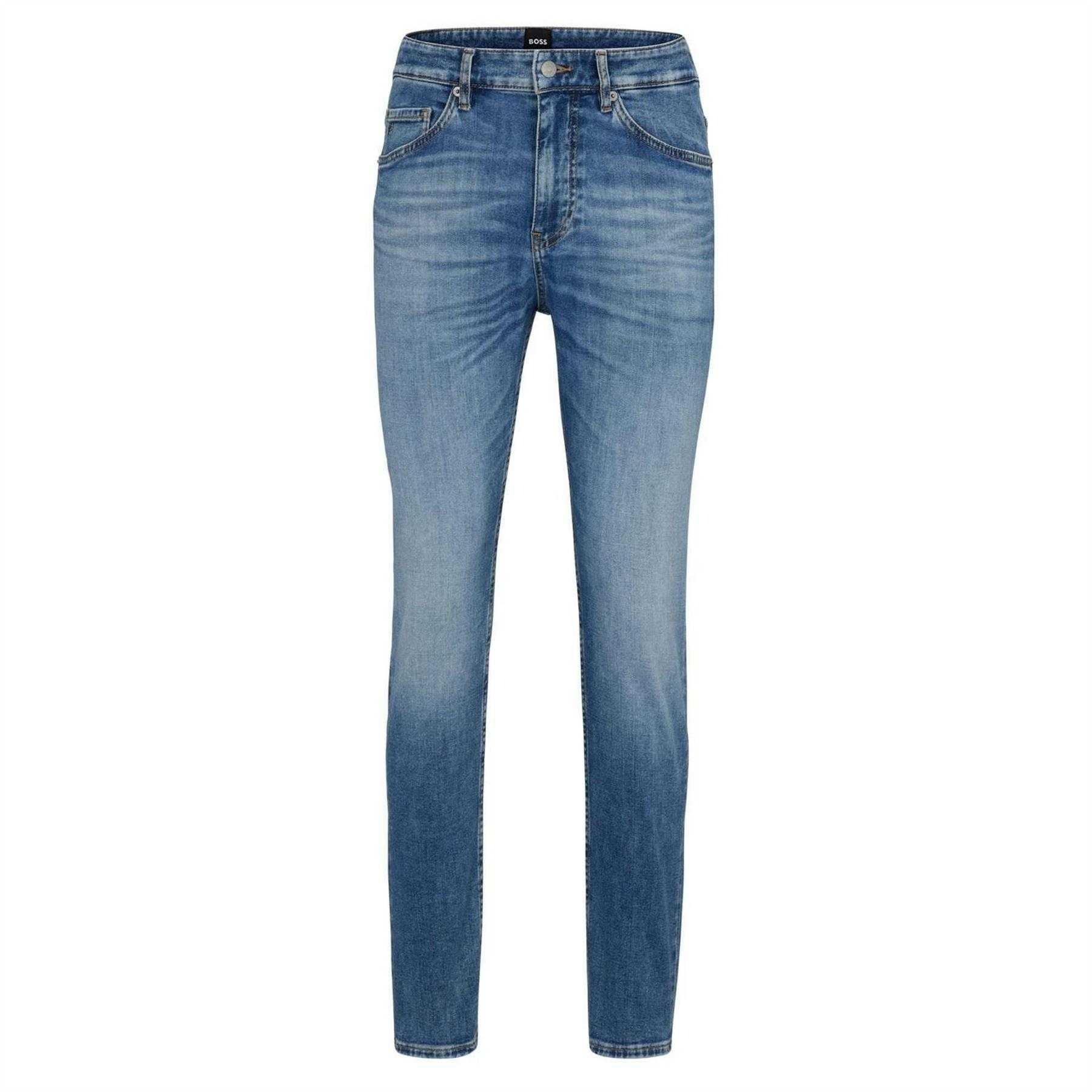 Boss Heren leren jeans (Turquoise)