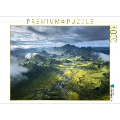 CALVENDO Puzzle Island - Hochland von Landmannalaugar | 2000 Teile Lege-Größe 90x67cm Foto-Puzzle für glückliche Stunden, von , Calvendo Puzzle