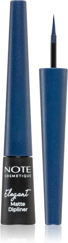 Note Cosmetique Elegant Matte Dipliner Liquid Eyeliner with a Metallic Matte Finish shade 03 Navy Blue 2.5 ml