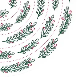 Home Fashion, Christmas Tree Twigs, Lunch-Servietten 32 cm x 32 cm, im Viertelfalz, ausgestanzt, 16 Stück pro Pack, 12 Pack pro Karton
