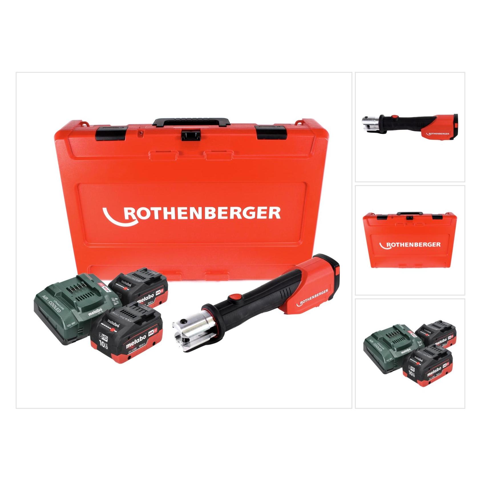 Rothenberger ROMAX 4000 Akku Pressmaschine 18 V elektrohydraulisch + 2x Akku 10,0 Ah CAS + (1000002683)