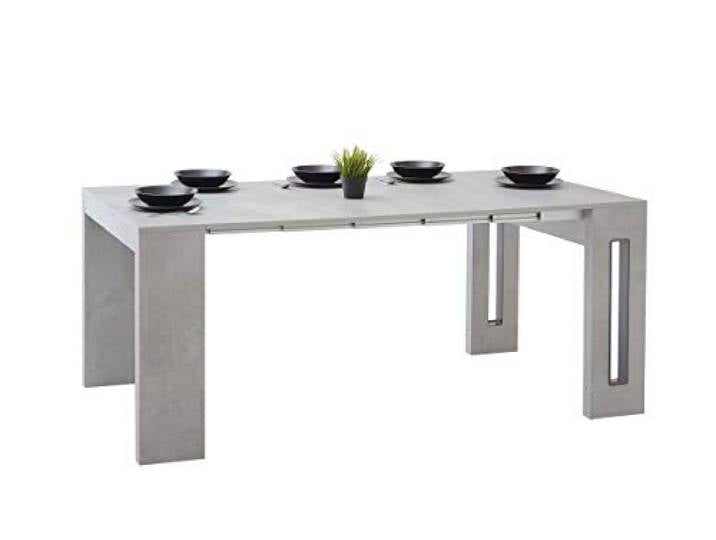 Selsey Roma – Ausziehtisch/Esstisch ausziehbar, MDF, Grau, 5902409928822, Betonoptik, 120 cm