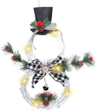 Fusion Finds Rattan Wreath Christmas Lights Pendant, Family Decoration, Christmas Tree And Window Props a2