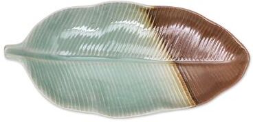 Novica Handmade Nature Is Present Celadon Ceramic Platter (Thailand)