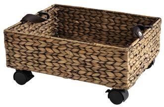 "happimess 18.11"" Handwoven Storage Bin with Wheels and Handles"