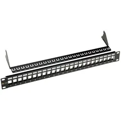 Solarix universelles modulares Patchpanel 24 Ports schwarz / 1U, Server Zubehör, Schwarz